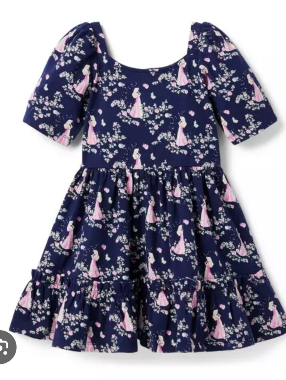 Janie and Jack Girls' Navy Aurora Floral Dress - Picture 1 of 5